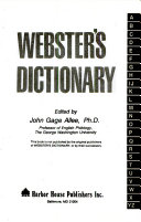NON-FICTION book by John Gage Allee titled Webster's Dictionary